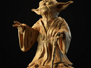 Yoda Sculpture fan 3d print model 3D 프린트 모델