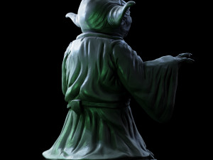 Yoda Sculpture fan 3d print model 3D 프린트 모델