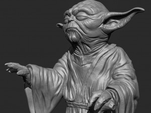 Yoda Sculpture fan 3d print model 3D 프린트 모델