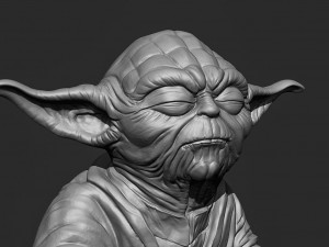 Yoda Sculpture fan 3d print model 3D 프린트 모델