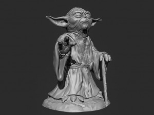 Yoda Sculpture fan 3d print model 3D 프린트 모델
