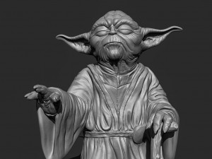 Yoda Sculpture fan 3d print model 3D 프린트 모델
