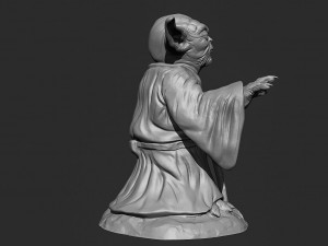 Yoda Sculpture fan 3d print model 3D 프린트 모델