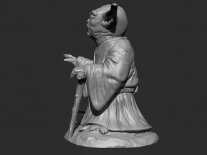Yoda Sculpture fan 3d print model 3D 프린트 모델
