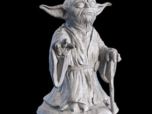 Yoda Figurine fan lowpoly PBR 3D 모델