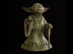 Yoda Figurine fan lowpoly PBR 3D 모델
