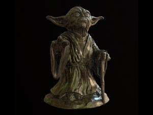 Yoda Figurine fan lowpoly PBR 3D 모델