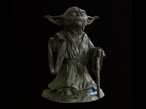 Yoda Figurine fan lowpoly PBR 3D 모델