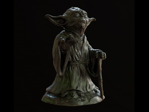 Yoda Figurine fan lowpoly PBR 3D 모델