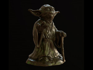Yoda Figurine fan lowpoly PBR 3D 모델