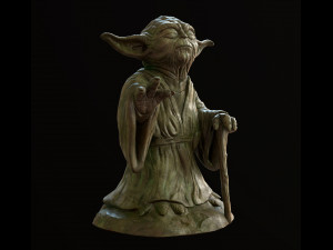 Yoda Figurine fan lowpoly PBR 3D 모델