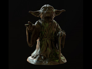 Yoda Figurine fan lowpoly PBR 3D 모델