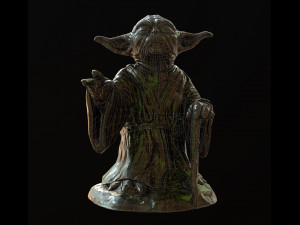 Yoda Figurine fan lowpoly PBR 3D 모델