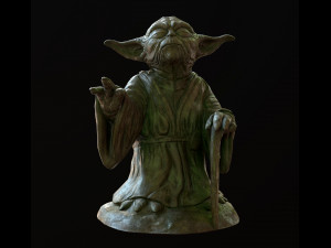 Yoda Figurine fan lowpoly PBR 3D 모델