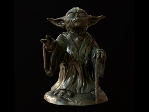 Yoda Figurine fan lowpoly PBR 3D 모델