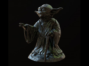 Yoda Figurine fan lowpoly PBR 3D 모델
