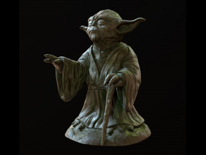 Yoda Figurine fan lowpoly PBR 3D 모델