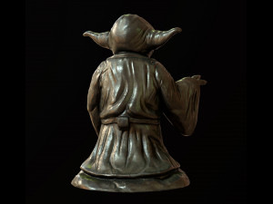 Yoda Figurine fan lowpoly PBR 3D 모델