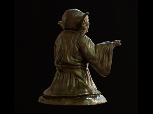 Yoda Figurine fan lowpoly PBR 3D 모델
