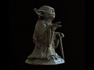 Yoda Figurine fan lowpoly PBR 3D 모델