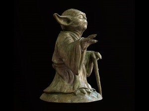 Yoda Figurine fan lowpoly PBR 3D 모델