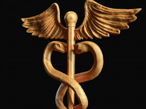 Caduceus Medical symbol 3d print model 3D Print Model