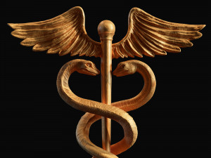 Caduceus Medical symbol 3d print model 3D Print Model