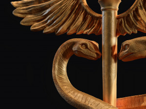 Caduceus Medical symbol 3d print model 3D Print Model