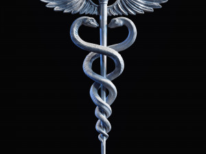 Caduceus Medical symbol 3d print model 3D Print Model