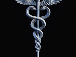 Caduceus Medical symbol 3d print model 3D Print Model