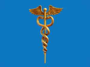 Caduceus Medical symbol 3d print model 3D Print Model