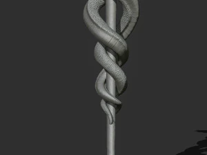 Caduceus Medical symbol 3d print model 3D Print Model