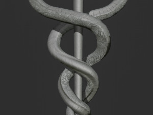 Caduceus Medical symbol 3d print model 3D Print Model
