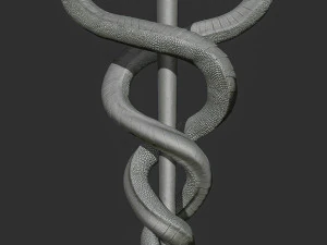 Caduceus Medical symbol 3d print model 3D Print Model