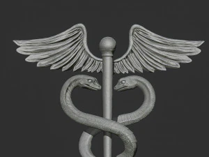 Caduceus Medical symbol 3d print model 3D Print Model