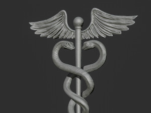 Caduceus Medical symbol 3d print model 3D Print Model