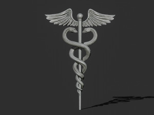 Caduceus Medical symbol 3d print model 3D Print Model