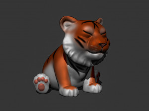 Little Tiger Toy 2 3D print model 3D Print Model