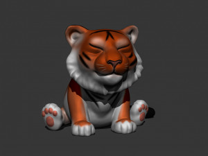 Little Tiger Toy 2 3D print model 3D Print Model