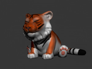 Little Tiger Toy 2 3D print model 3D Print Model