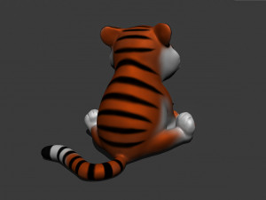 Little Tiger Toy 2 3D print model 3D Print Model
