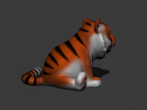 Little Tiger Toy 2 3D print model 3D Print Model