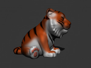 Little Tiger Toy 2 3D print model 3D Print Model