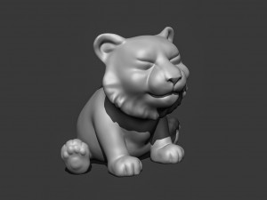 Little Tiger Toy 2 3D print model 3D Print Model