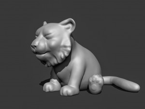 Little Tiger Toy 2 3D print model 3D Print Model