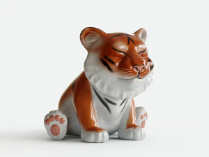 Modelo de impress&atilde;o 3D do Little Tiger Toy 2 Modelo de Impressão 3D