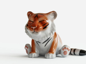 Little Tiger Toy 2 3D print model 3D Print Model