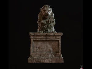 Lion Tomb PBR Low-poly 3D Model