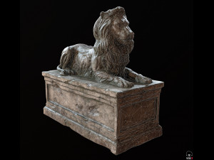 Lion Tomb PBR Low-poly Modello 3D