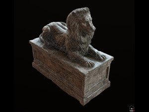 Lion Tomb PBR Low-poly Modello 3D